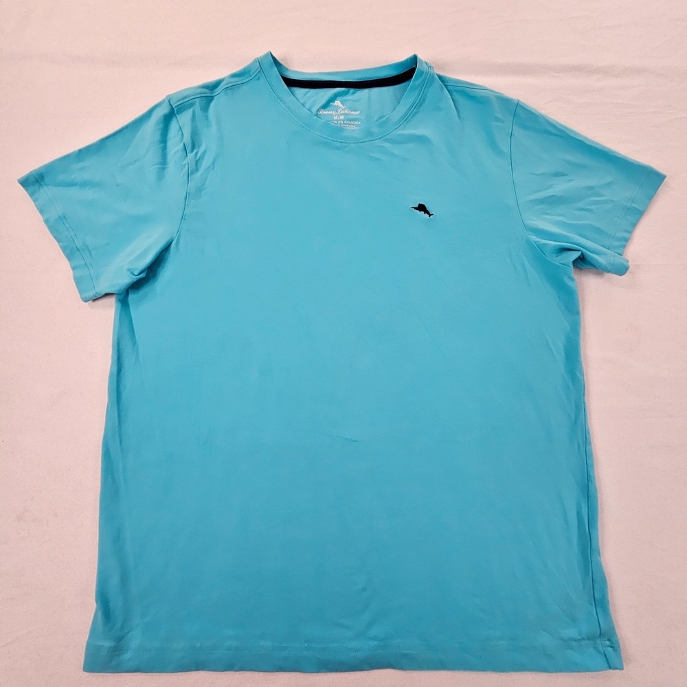Tommy Bahama Blue Short Sleeve Cotton Spandex T-Shirt‎ Mens M